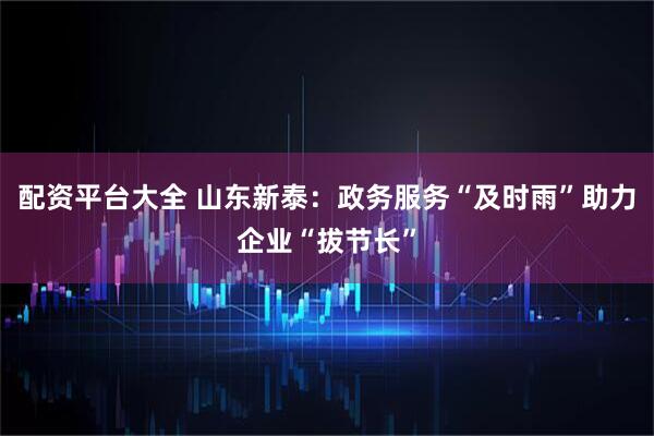 配资平台大全 山东新泰:政务服务“及时雨”助力企业“拔节长”